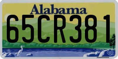 AL license plate 65CR381