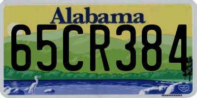 AL license plate 65CR384