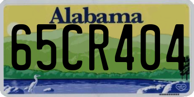 AL license plate 65CR404