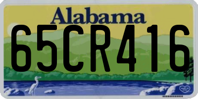 AL license plate 65CR416