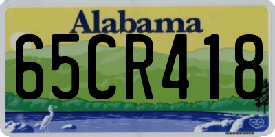 AL license plate 65CR418