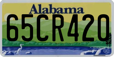 AL license plate 65CR420