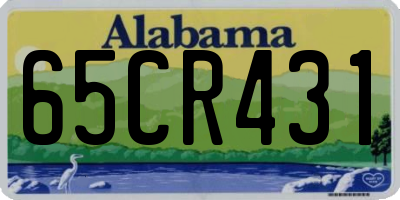 AL license plate 65CR431