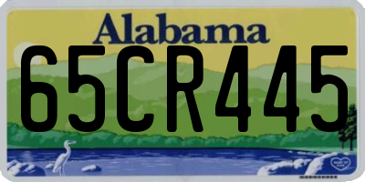 AL license plate 65CR445