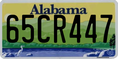 AL license plate 65CR447