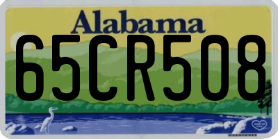 AL license plate 65CR508