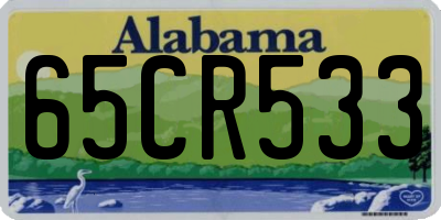 AL license plate 65CR533