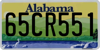 AL license plate 65CR551