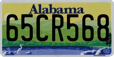 AL license plate 65CR568