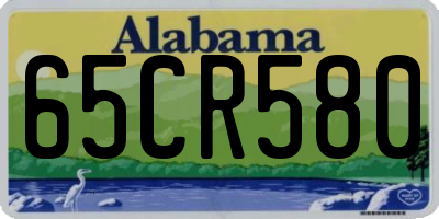 AL license plate 65CR580