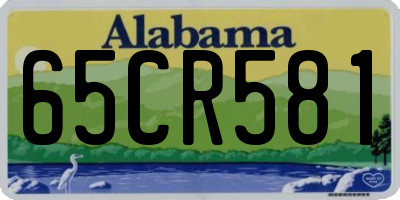 AL license plate 65CR581