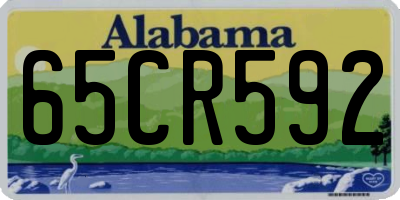 AL license plate 65CR592