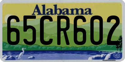 AL license plate 65CR602