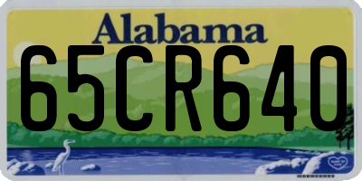 AL license plate 65CR640