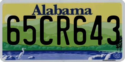 AL license plate 65CR643