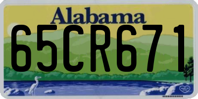 AL license plate 65CR671