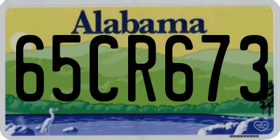 AL license plate 65CR673