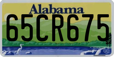 AL license plate 65CR675