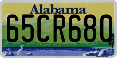 AL license plate 65CR680