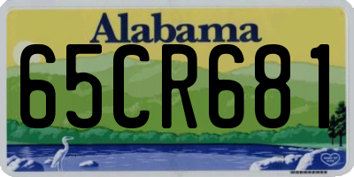 AL license plate 65CR681