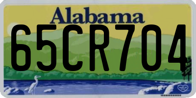 AL license plate 65CR704