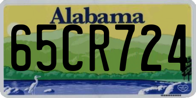 AL license plate 65CR724