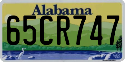 AL license plate 65CR747