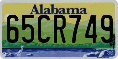 AL license plate 65CR749