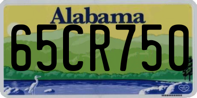 AL license plate 65CR750
