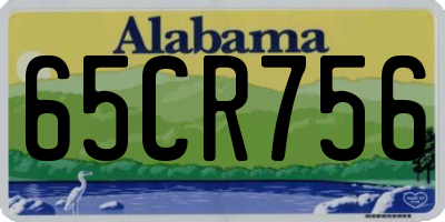 AL license plate 65CR756