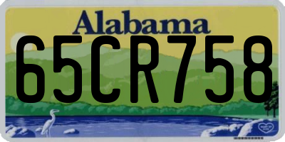AL license plate 65CR758