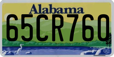 AL license plate 65CR760