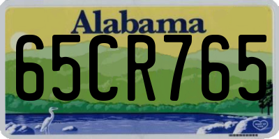 AL license plate 65CR765