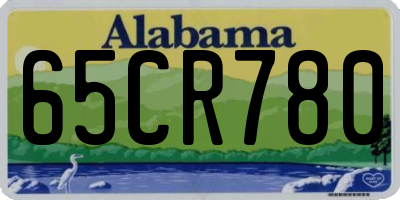 AL license plate 65CR780