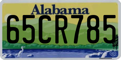 AL license plate 65CR785