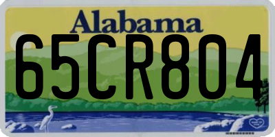 AL license plate 65CR804
