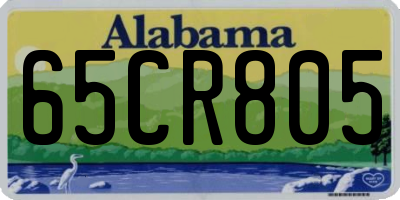 AL license plate 65CR805