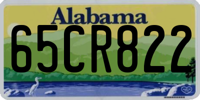 AL license plate 65CR822