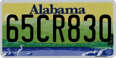 AL license plate 65CR830