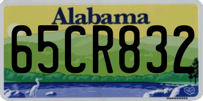 AL license plate 65CR832