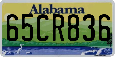 AL license plate 65CR836