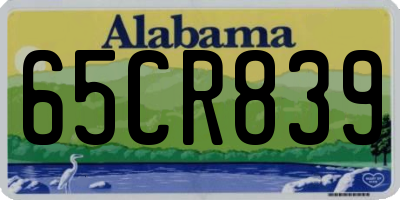 AL license plate 65CR839