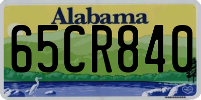 AL license plate 65CR840