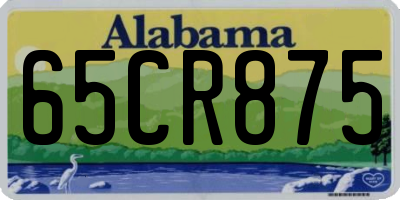 AL license plate 65CR875