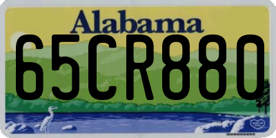 AL license plate 65CR880