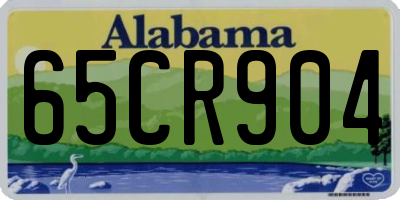 AL license plate 65CR904
