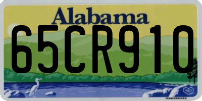 AL license plate 65CR910