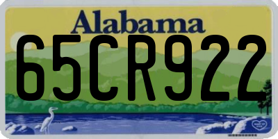 AL license plate 65CR922