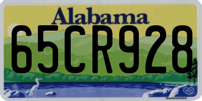 AL license plate 65CR928