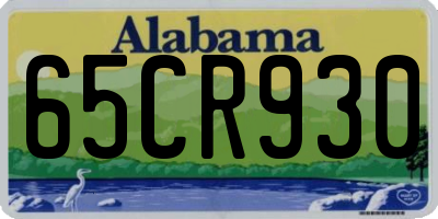 AL license plate 65CR930